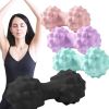 Massage Ball Effective Muscle Relaxation Fitness Equipment Fascia Exercise Relieve Pain Yoga Ball For Fitness - Black - Floating Point Double Ball