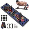 Push Up Board; Foldable Multi-Functional 20-In-1 Push Up Board; Chest Muscle Exercise Equipment For Men Women Fitness Training - Black