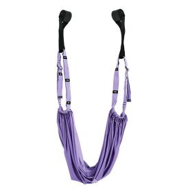 1pc Multifunctional Adjustable Yoga Strap For Stretching; Home Fitness Accessories - Purple