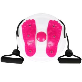 Waist Twister With Drawstring; Home Fitness Exercise Equipment - Pink