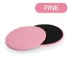 1pair Portable Fitness Exercise Sliding Disc; Abdominal Muscle Training Yoga Fitness Equipment - Pink