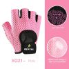 Breathable Fitness Gloves Gym Weightlifting Yoga Bodybuilding Training Sports Thin Non-slip Half Finger Cycling Gloves Equipment - Pink S - China