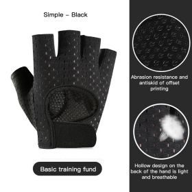 Breathable Fitness Gloves Gym Weightlifting Yoga Bodybuilding Training Sports Thin Non-slip Half Finger Cycling Gloves Equipment - Black M2 - China