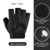 Breathable Fitness Gloves Gym Weightlifting Yoga Bodybuilding Training Sports Thin Non-slip Half Finger Cycling Gloves Equipment - Black XL4 - China