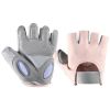 1 Pair Training Gloves Non-slip Fingerless Palm Protector Unisex Sweat-wicking Ridding Gloves for Outdoor Sports - Pink - M