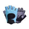 Gym Fitness Gloves Women Weight Lifting Yoga Breathable Half Finger Anti-Slip Pad Bicycle Cycling Glove Sport Exercise Equipment - Sky blue - L