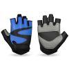 OZERO Men's Cycling Biker Gloves Fingerless Gym gloves Breathable MTB Accesories Motorcycle Sports Gloves Cycling Equipment - Blue - XL