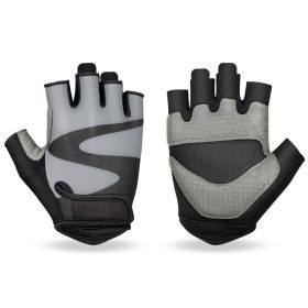 OZERO Men's Cycling Biker Gloves Fingerless Gym gloves Breathable MTB Accesories Motorcycle Sports Gloves Cycling Equipment - Gray - L