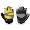 OZERO Men's Cycling Biker Gloves Fingerless Gym gloves Breathable MTB Accesories Motorcycle Sports Gloves Cycling Equipment - Yellow - L