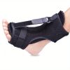 1pc Adjustable Foot Inversion Corrector; Plantar Fascia Foot Support Stabilizer; Night Splint Pain Relief - Black