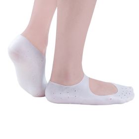 1pair Breathable And Soft Silicone Socks For Men And Women; Reusable Socks For Foot Pressure Relieve; Protectors Silicone To Prevent Foot Dry - White