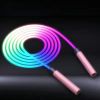 Jump Rope; Glowing Skipping Rope; Silicone Handles Fast Speed LED Light Up Rope Without Tangles; For Basic Jumping Training; Workouts; Fitness - Pink