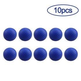 10Pcs Golf Balls PU Foam Elastic Indoor Outdoor Golf Practice Driving Range Children Putting Golf Supplies - Blue - CN