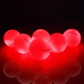 6Pcs Glow In The Dark Light Up Luminous LED Golf Balls For Night Practice Gift for Golfers - 6Pcs Red