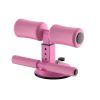 Sit Up Bar Floor, Portable Sit Up Exercise Equipment with Strong Suction Cups and Adjustable Foot Holder - Pink