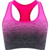 1pc/2pcs/3pcsMedium Support Two Tone Racer Back Sports Bra, Fitness Workout Running Yoga Bra - Rose Red - M(6)