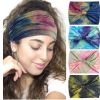 Tie Dye Sports Stretchy Headbands; Knotted Sweat Absorption Fitness Running Yoga Headbands - Color #6