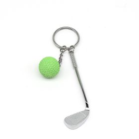 1PCS Golf Key Chain Pendant Schoolbag Backpack Pendant Small Gift Golf Creative European And American Metal Pendant Crafts - Green