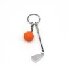 1PCS Golf Key Chain Pendant Schoolbag Backpack Pendant Small Gift Golf Creative European And American Metal Pendant Crafts - Orange