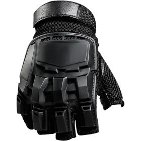 Military Airsoft Gloves Army Tactical Shooting Gloves Combat Men Outdoor Hiking Riding Anti-Slip Half / Full Finger Gloves - Half Finger Black - M