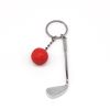 1PCS Golf Key Chain Pendant Schoolbag Backpack Pendant Small Gift Golf Creative European And American Metal Pendant Crafts - Red