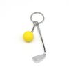 1PCS Golf Key Chain Pendant Schoolbag Backpack Pendant Small Gift Golf Creative European And American Metal Pendant Crafts - Yellow