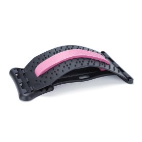 Home Waist Stretching Massage Device for Auxiliary Lumbar Correction Waist and Fitness Massage Stretching - Pink