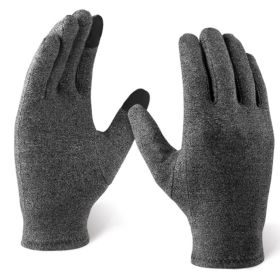 Sports Fitness Training Protective Gloves Winter Hemp Grey Warm Gloves - M