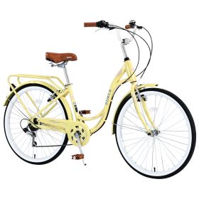 7 Speed, Steel Frame, Multiple Colors 26 Inch Ladies Bicycle - as Pic