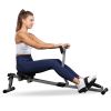 YSSOA Fitness Rowing Machine Rower Ergometer, with 12 Levels of Adjustable Resistance, Digital Monitor and 260 lbs of Maximum Load, Black - as Pic