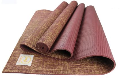 Jute Premium Eco Yoga Mat - Burgundy