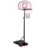 Portable Outdoor Adjustable Basketball Hoop System Stand  - Black & Red - Exercise & Fitness