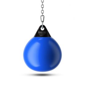 Home Gym 21 Inch Water Punching Bag with Adjustable Metal Chain - Blue - Exercise & Fitness