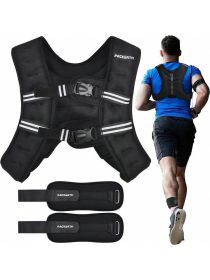 PACEARTH Reflective Weighted Vest for Strength Training and Running - 30lb