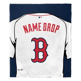 [Personalization Only] OFFICIAL MLB Jersey Personalized Silk Touch Throw Blanket - Red Sox