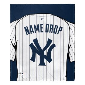 [Personalization Only] OFFICIAL MLB Jersey Personalized Silk Touch Throw Blanket - Yankees