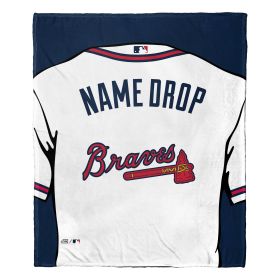 [Personalization Only] OFFICIAL MLB Jersey Personalized Silk Touch Throw Blanket - Braves