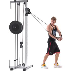 Lat Pulldown Machine Home Gym Fitness Silver - as pic