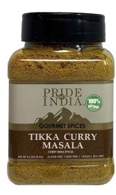 Pride of India – Tikka Curry Masala Seasoning Spice – Gourmet Curry Mix – Ideal for Vegetarian and Meat Dishes – Natural & GMO Free – Easy To Use - 8