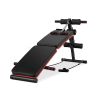 Adjustable Metal Workout Bench Multifunctional Sit up Bench  - Black & Red - Exercise & Fitness