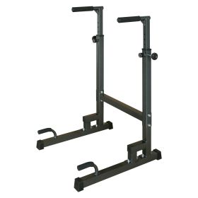 Power Tower Dip Station with Bench Pull Up Bar Stand Adjustable Height Heavy Duty Multi-Function Fitness Training Equipment - as Pic