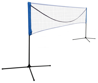 Portable Large Volleyball Net Badminton Net with Carrying Bag Stand/Frame 17FT - as Pic