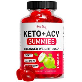 Keto ACV Gummies Advanced Weight Loss Boost Metabolism with Apple Cider Vinegar Keto Supplements Gluten Free Apple Flavor Formula for Men & Women Made