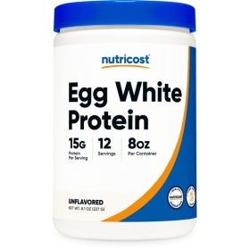 Nutricost Egg White Protein Powder 8oz (Unflavored) - Non-GMO, Gluten Free Supplement