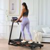 Foldable Treadmill with Incline, Electric Treadmill with Bluetooth Speaker, 3.5HP Powerful Motor, 330LBS Weight Capacity, Fitshow APP Support - as Pic