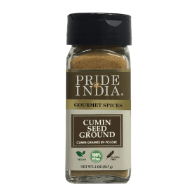 Pride of India | Cumin Seed Ground 2 oz (56.69 gm) | Rich, Earthy, Warming Flavor | Perfect for Tacos, Burritos, Curries, Pilaf, Marination