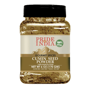 Pride of India | Cumin Seed Ground 8 oz (226.79 gm) Medium Dual Sifter Bottle | Traditional Indian Spice | Seasoning spice for Curries/Lentils/Chicken