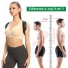 Adjustable Back Shoulder Posture Corrector Belt Clavicle Spine Support Reshape Your Body Home Office Sport Upper Back Neck Brace - Grey Purple - 3XL-w