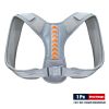 Adjustable Back Shoulder Posture Corrector Belt Clavicle Spine Support Reshape Your Body Home Office Sport Upper Back Neck Brace - Grey Orange - 2XL-w