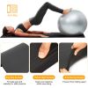 0.6-inch Thick Yoga Mat Anti-Tear High Density NBR Exercise Mat Anti-Slip Fitness Mat - Black